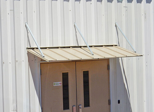 Austin Standing Seam Awning with Overhead Braces