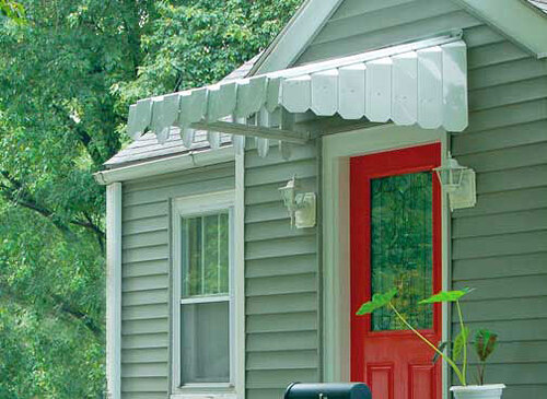 Brookside Door Awning with Angled Side Panels